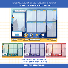 Load image into Gallery viewer, [URSANOVA] Dungeons &amp; Desktops Planner Notepads
