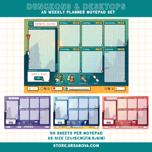 Load image into Gallery viewer, [URSANOVA] Dungeons &amp; Desktops Planner Notepads
