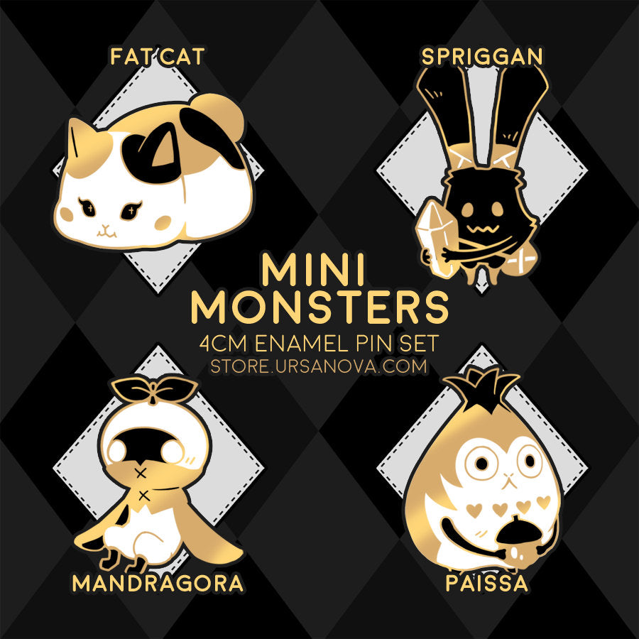 [FFXIV] Mini Monsters Enamel Pin Set