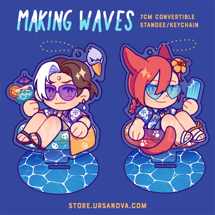 [FFXIV] Making Waves Acrylic Standee Charms