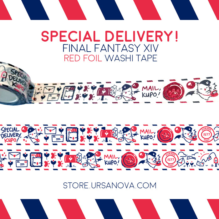 [FFXIV] Special Delivery! Red Foil Washi Tape