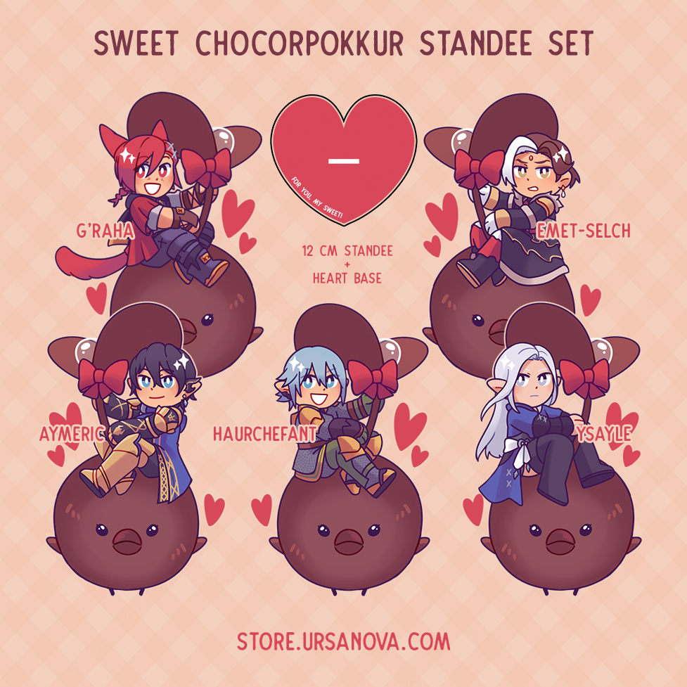 [FFXIV] Sweet Chocorpokkur Acrylic Standees